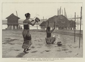 Fisher Girls of the Irrawaddy hálókat készít